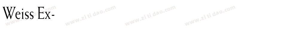 Weiss Ex字体转换